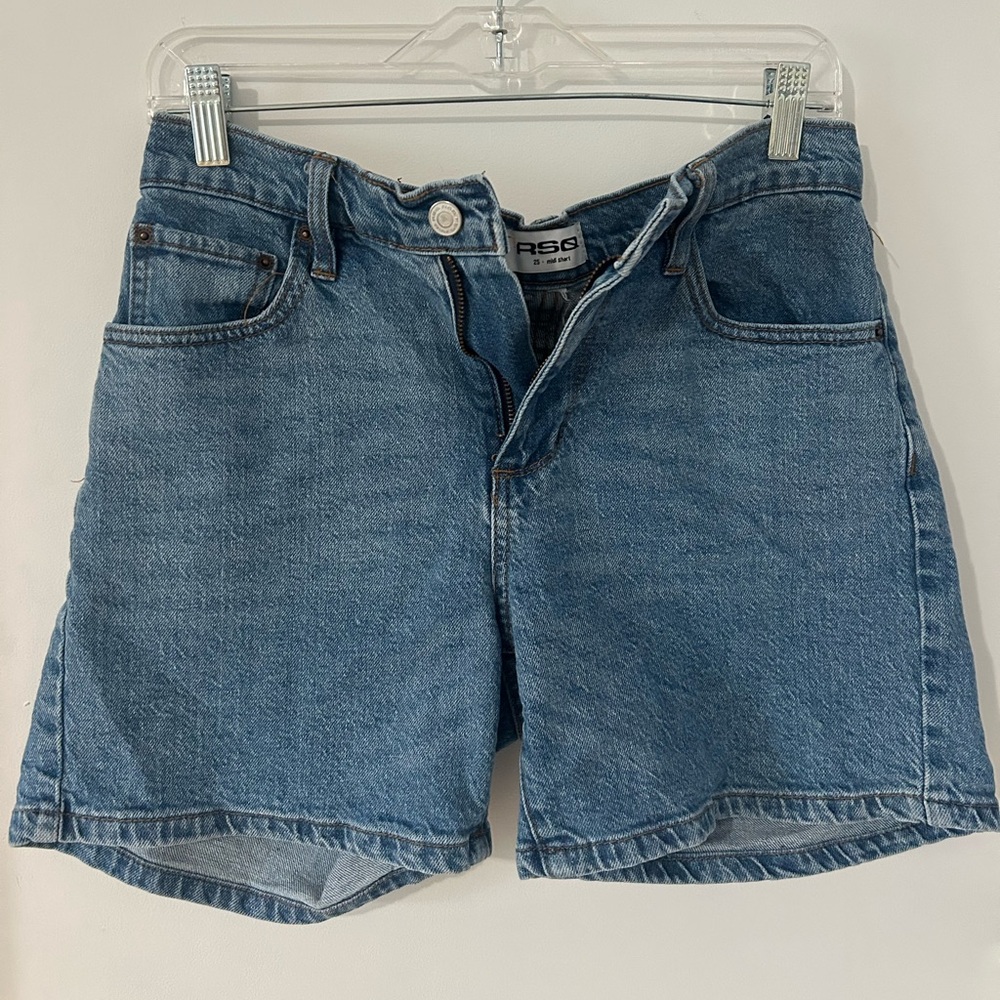 RSQ Medium Wash Low/Mid Rise Jorts